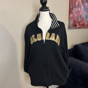 Black CU Quarter-Zip Sweatshirt by PINK